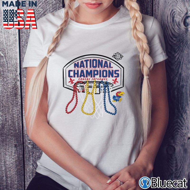 Ladies Tee Kansas Jayhawks 2022 NCAA Mens Basketball National Champions Assist T Shirt