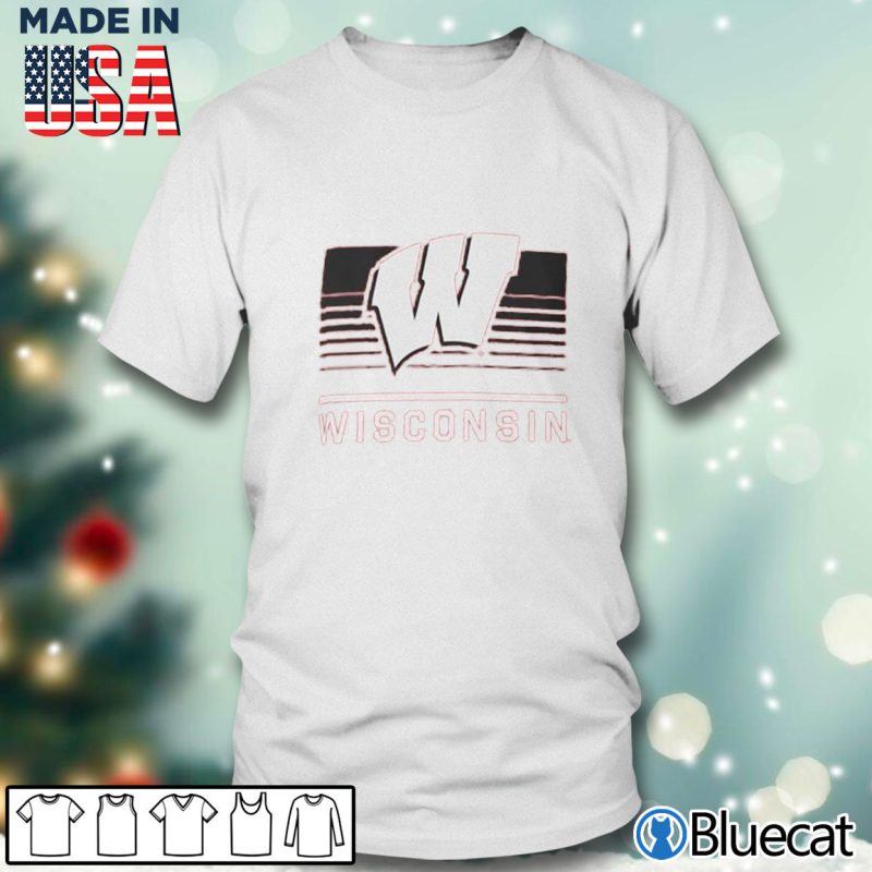 Men T shirt Wisconsin Badgers Under Armour Youth Gradient Effect Tech Raglan T Shirt
