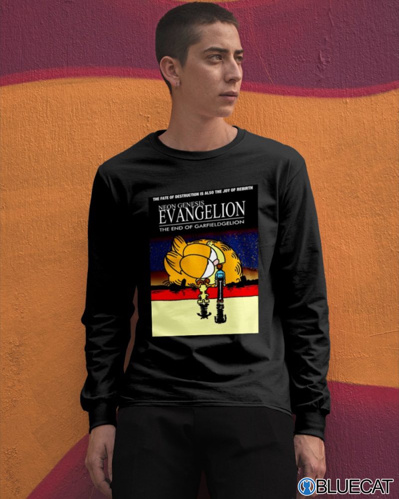 Neon genesis evangelion garfield T shirt 1 2