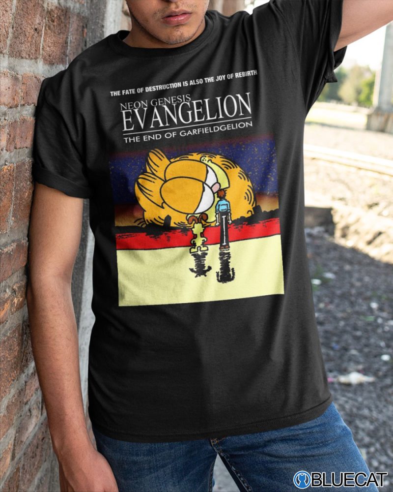 Neon genesis evangelion garfield the fate of destruction is also the joy of rebirth shirt 1 1