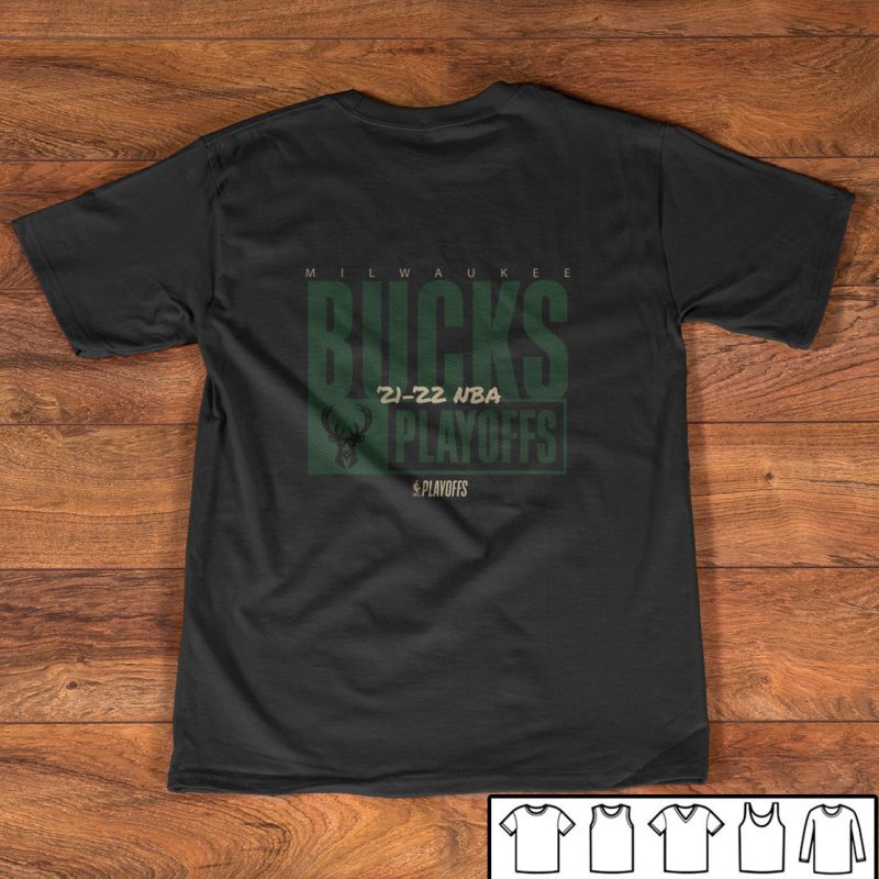 Tee Flat Back Milwaukee Bucks 2022 NBA Playoffs Dunk T Shirt