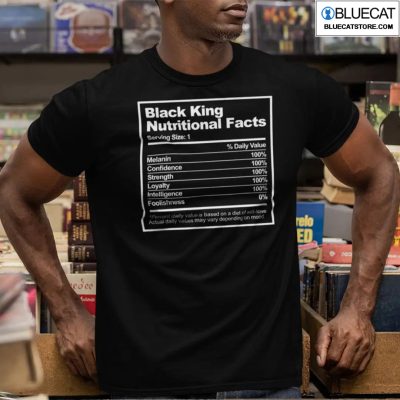Black King Nutrition Facts Shirt Long sleeve hoodie