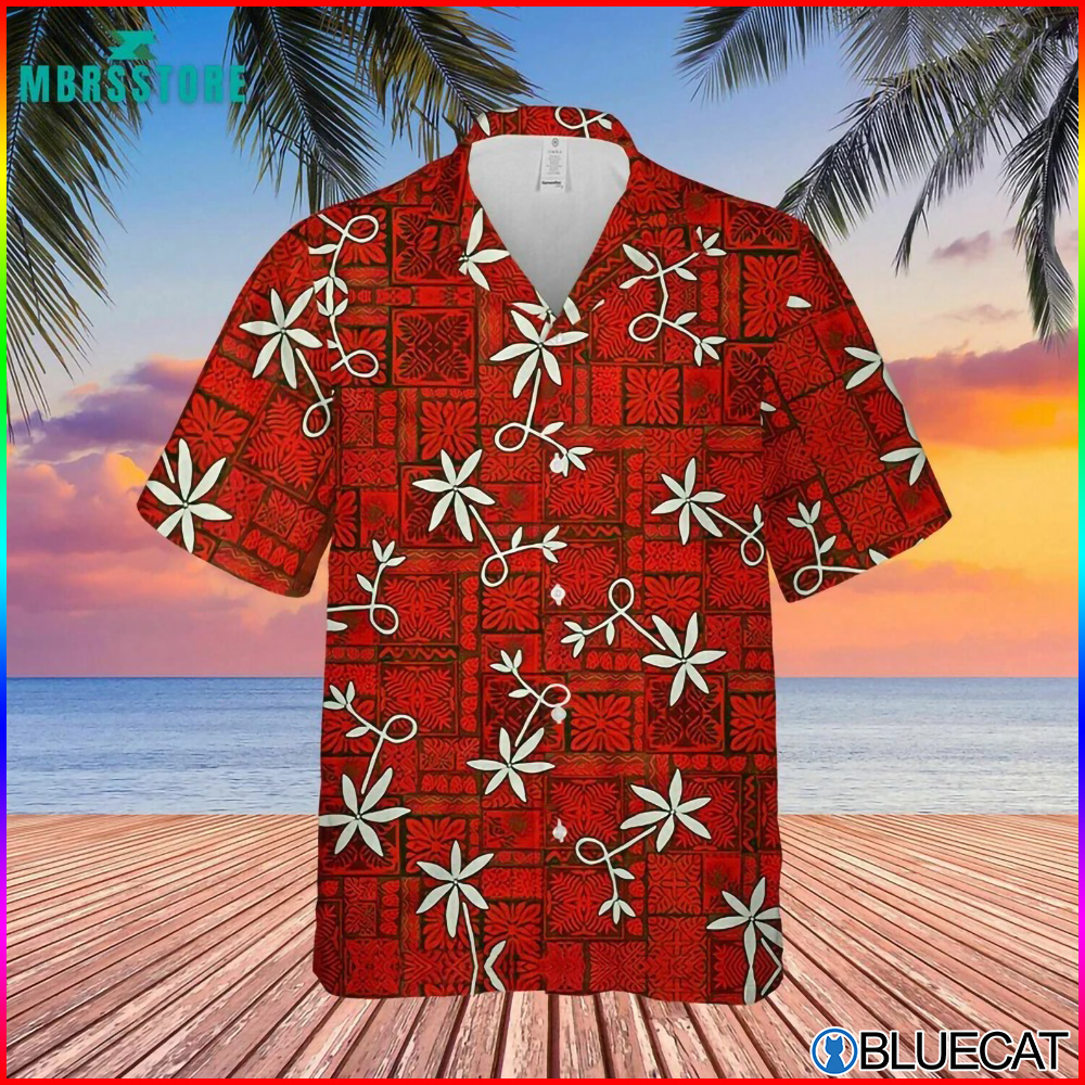 Elvis Presley Blue Red Color Unisex, Hawaiian Shirt - Bluecat