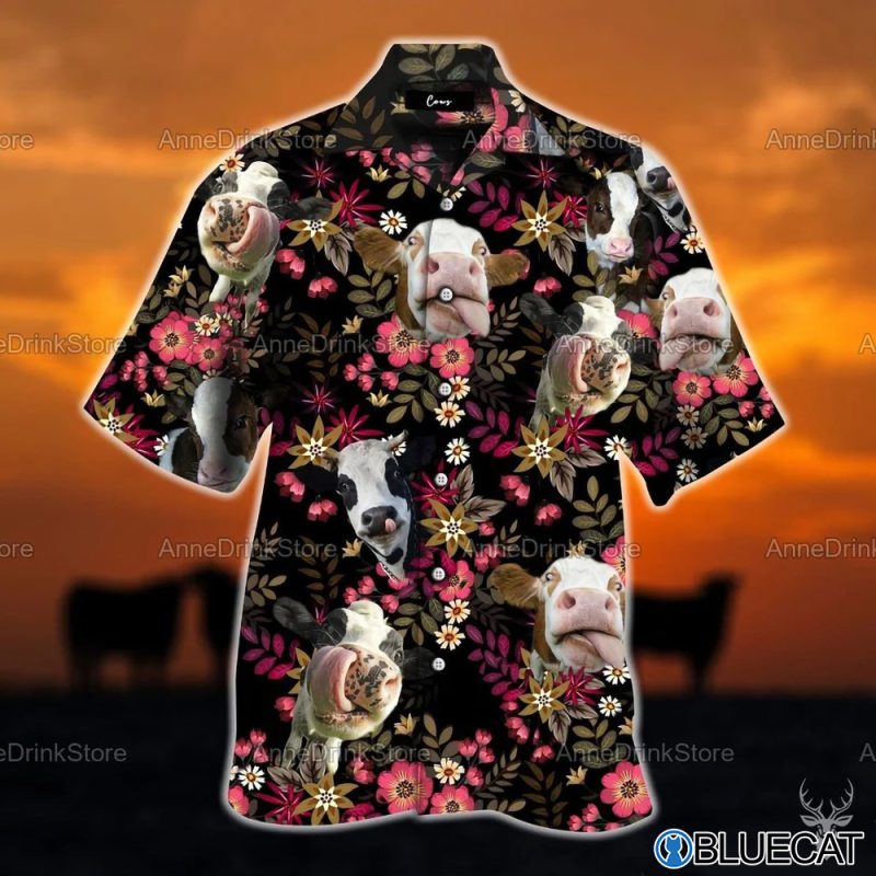Flower Cow Hawaiian Shirt Tropical Shirt