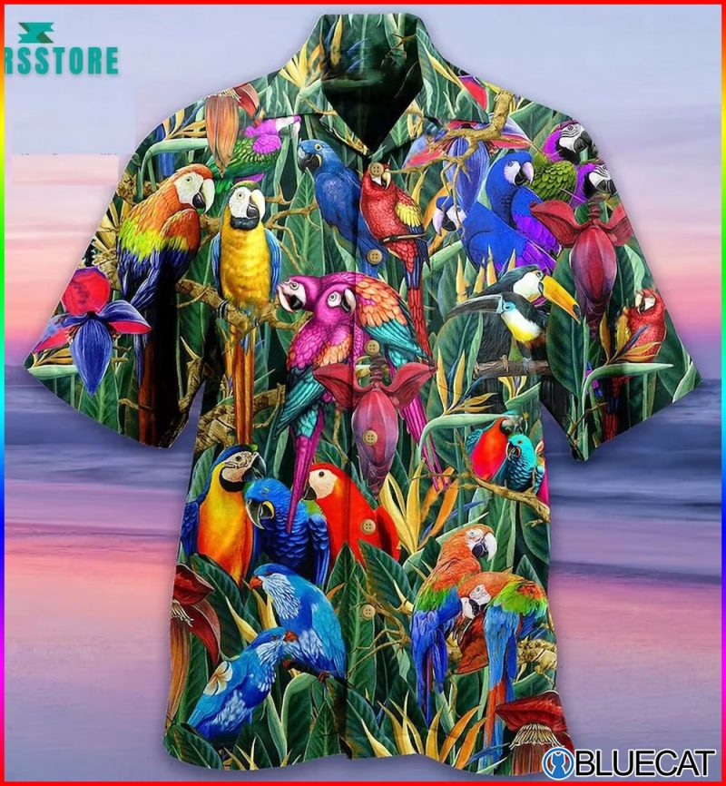 Parrot Amazing Tropical Amazing Pirate Parrots Hawaiian Shirt 1