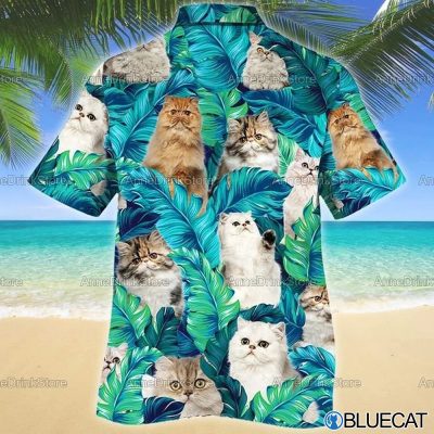 Persian Cat Hawaiian Shirts, Summer Shirts, Cat Lover Shirts,Hawaiian Aloha Shirt