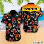 Tom Petty And The Heartbreakers X Skull Flowers Hawaiian Shirt