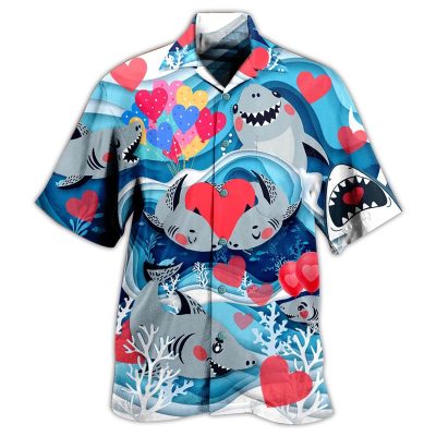 Sharks Couple Love Style Limited Edition Best Fathers Day Gifts Hawaiian Shirt Men