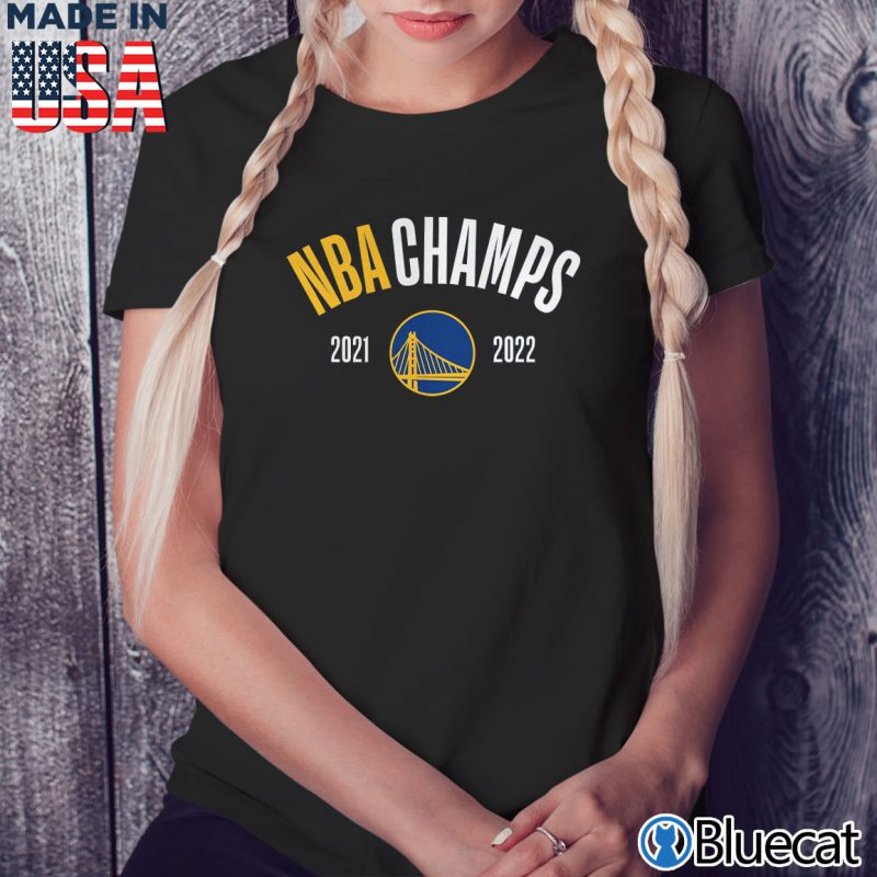 Black Ladies Tee Golden State Warriors Fanatics Branded 2022 NBA Finals Champions Final Buzzer Jersey Roster T Shirt