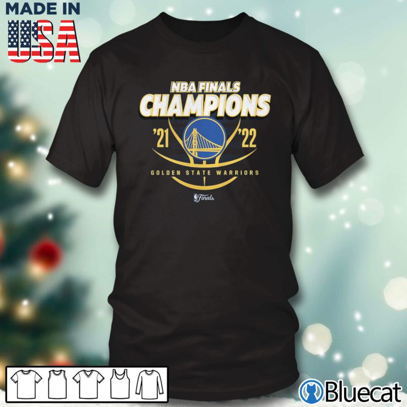 Black T shirt Golden State Warriors Fanatics Branded 2022 NBA Finals Champions Lead the Change T Shirt