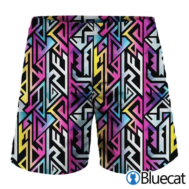 Colorful Geometric Tribal Pattern Print MenS Shorts