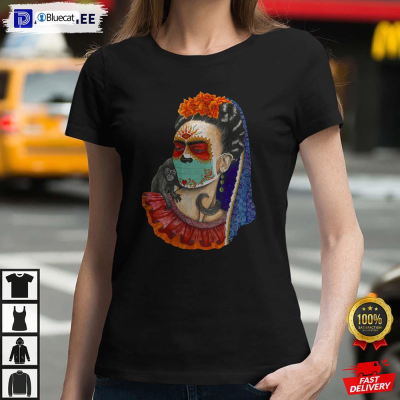 Frida Mask Kahlo Art Girl Women Artist Kahlo Shirt 1 25.95
