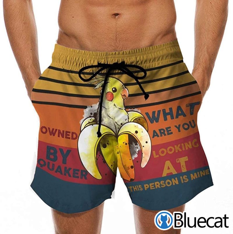 Funny Owned By Bird Quaker Beach Shorts