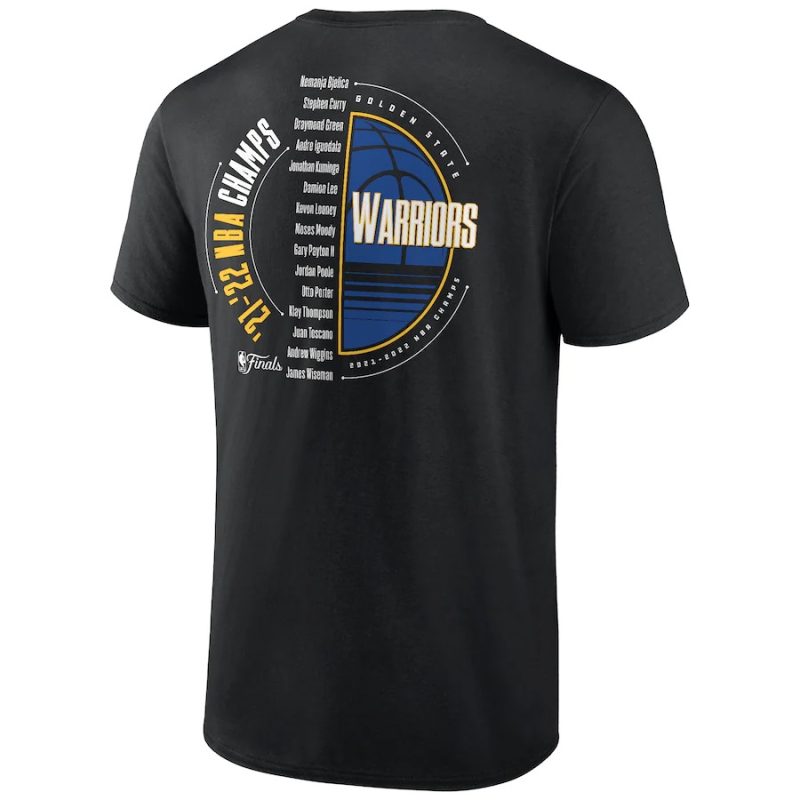 Golden State Warriors Fanatics Branded 2022 NBA Finals Champions Drive List Roster T Shirt
