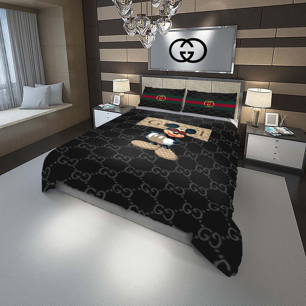 mickey mouse gucci bed set