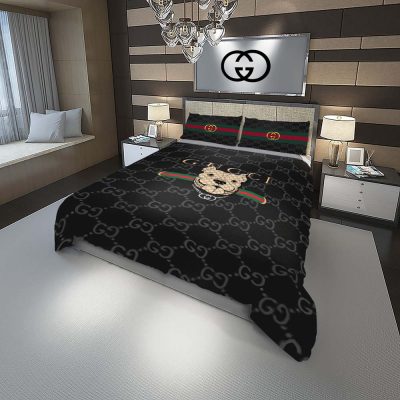 Gucci Pug Dog Luxury Duvet Cover and Pillow Case Bedding Set