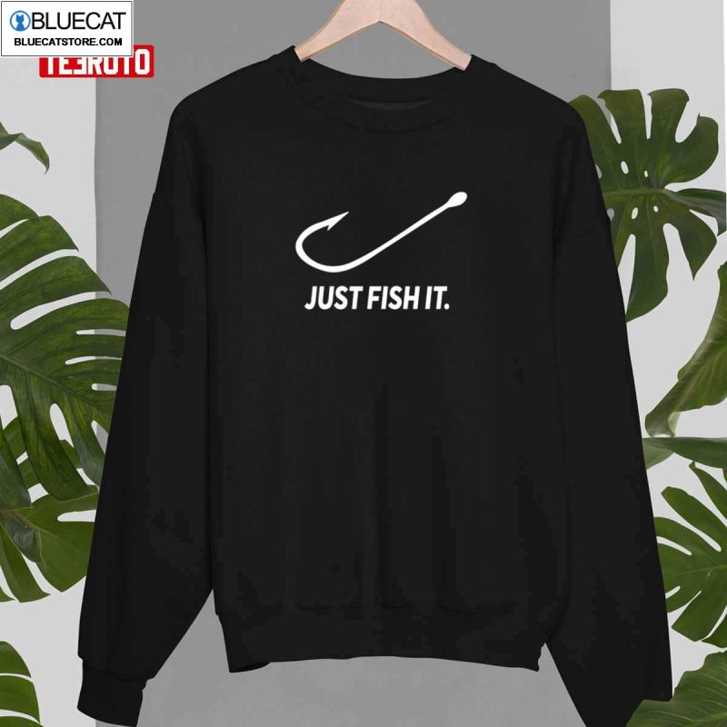 Just Fish It Fishing Addicted Hook Nike Inspired Unisex T Shirt 3