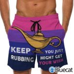 Keep Rubbing You just might get your wish Magic Lamp Beach Shorts