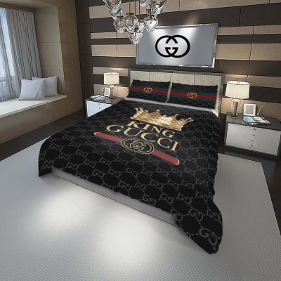 King Gucci Luxury Duvet Cover and Pillow Case Bedding Set
