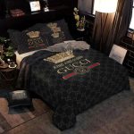 King and Queen Gucci Luxury Duvet Cover and Pillow Case Bedding Set