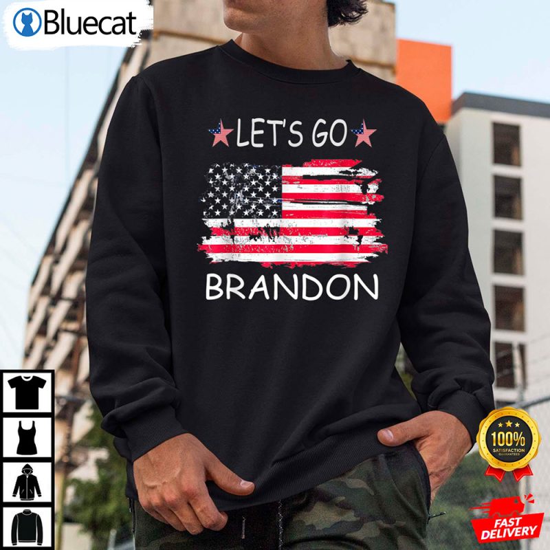 Lets Go Brandon Tee Conservative Anti Liberal US Flag Anti Biden Shirt 2 25.95