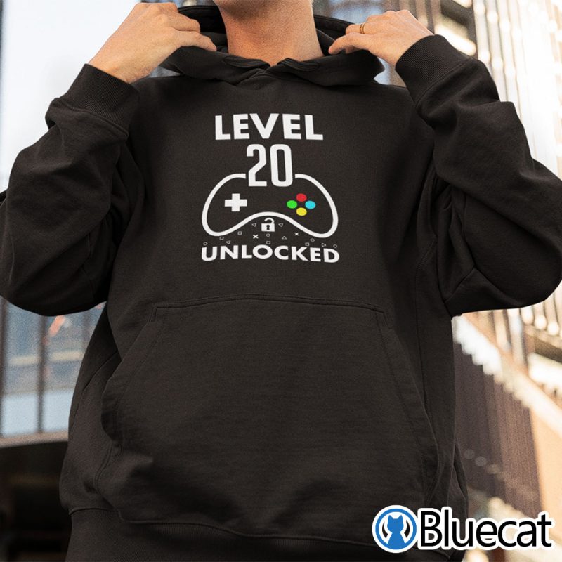 Level 20 Unlocked 20th Birthday Gaming Shirt 1 17.95