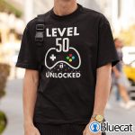 Level 50 Unlocked 50th Birthday Gaming Shirt