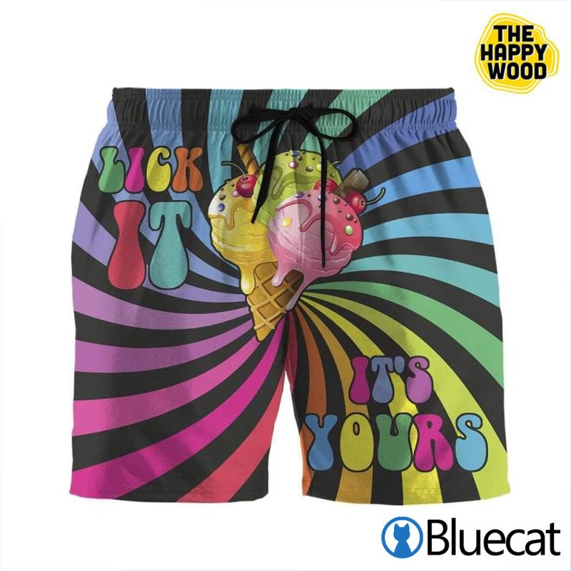 Lick It And Its Yours Ice Cream 3D Beach Shorts