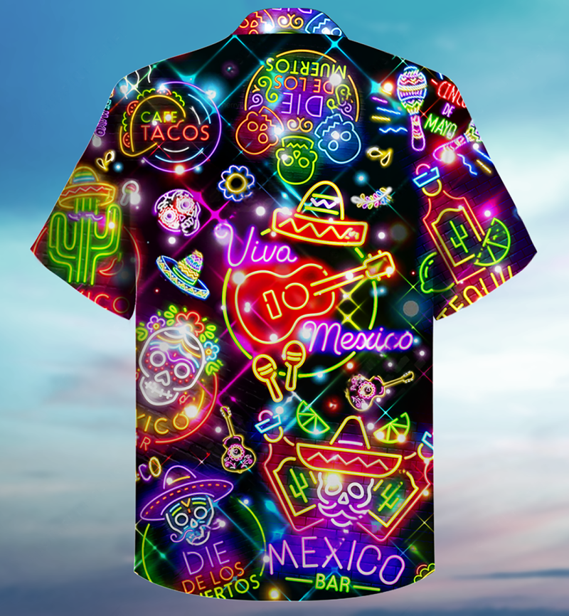 Mexico Neon Color Style Limited Best Fathers Day Gifts Hawaiian Shirt Men 2 96151523