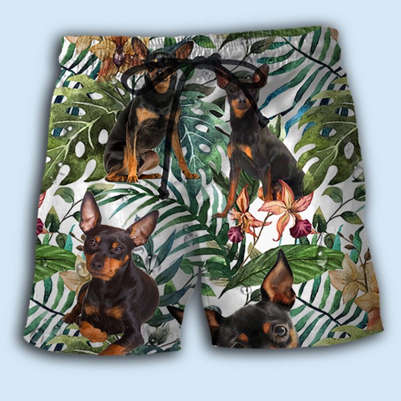 Miniature Pinscher Dog Tropical Leaf Best Fathers Day Gifts Hawaiian Shirt Men 2 86600479