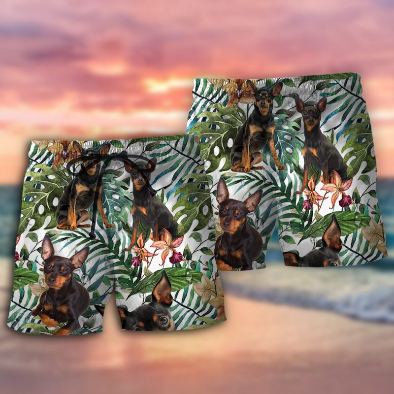 Miniature Pinscher Dog Tropical Leaf Best Fathers Day Gifts Hawaiian Shirt Men 4 53357433
