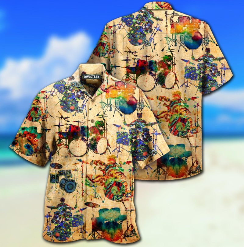 Music Colorful Vintage Drum Limited Best Fathers Day Gifts Hawaiian Shirt Men 2 17171899