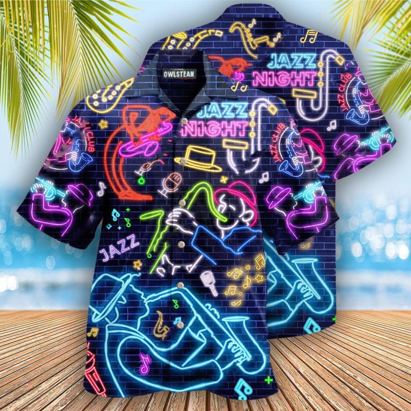 Music Love Saxophone Neon Edition Best Fathers Day Gifts Hawaiian Shirt Men 2 38112182
