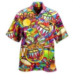 Music Peace Love Drums Edition Best Fathers Day Gifts Hawaiian Shirt Men 1 42789796