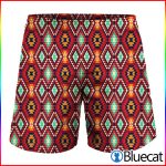 Native American Geometric Pattern Print MenS Shorts 1