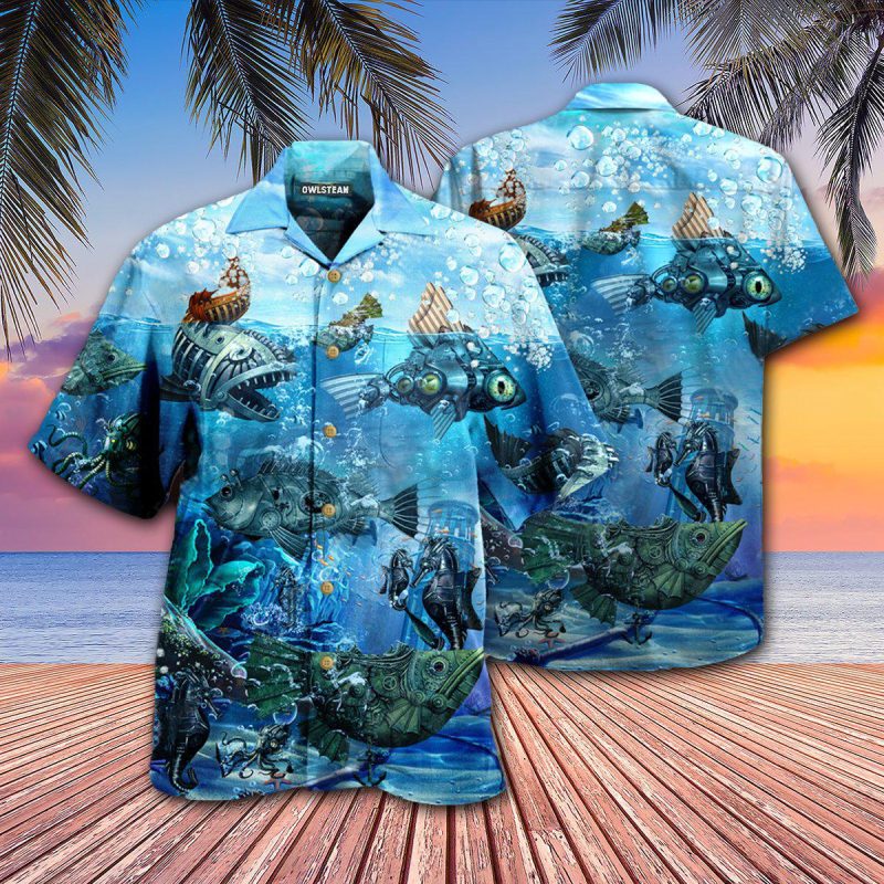 Ocean Undersea Steampunk Fish Edition Best Fathers Day Gifts Hawaiian Shirt Men 2 22381350