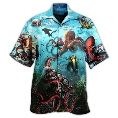 Octopus Protect Ocean Limited Edition Best Fathers Day Gifts Hawaiian Shirt Men