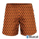 Orange Halloween Pattern Print MenS Shorts