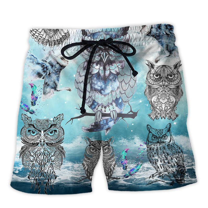 Owl Tattoo Style Fantasy Sky Best Fathers Day Gifts Hawaiian Shirt Men 4 25626094