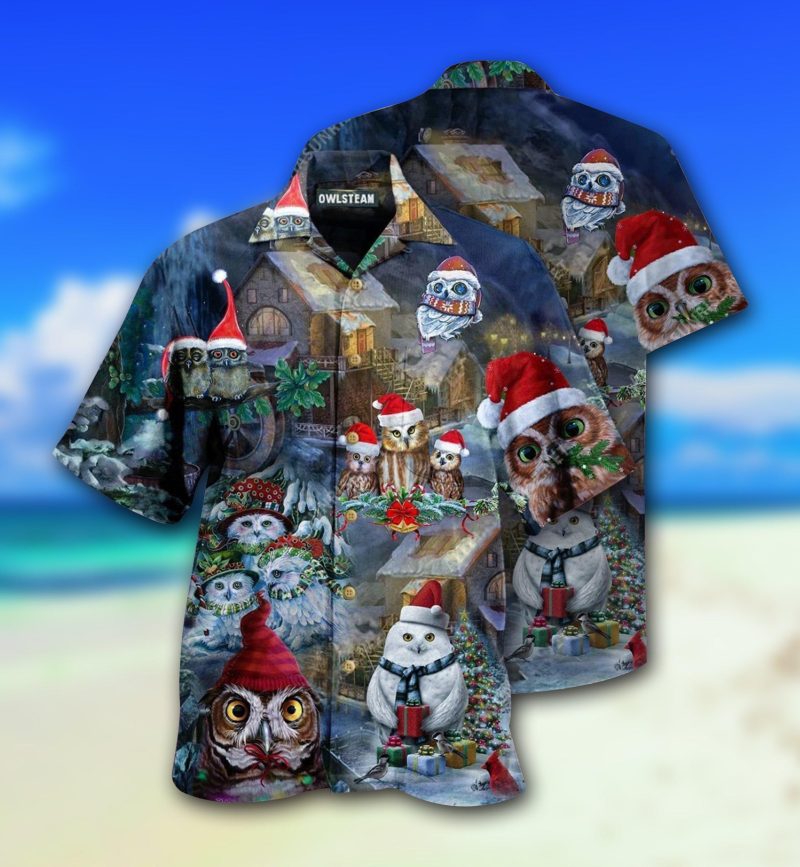 Owls Love Christmas Happy Limited Best Fathers Day Gifts Hawaiian Shirt Men 2 87945028