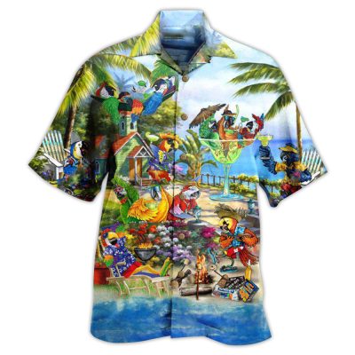 Parrot Party Tropical Summer Edition Best Fathers Day Gifts Hawaiian Shirt Men