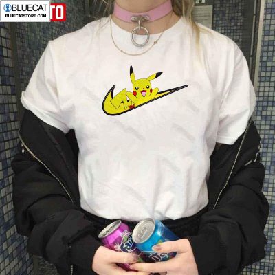 Pikachu Pokemon Nike Logo Unisex T-Shirt