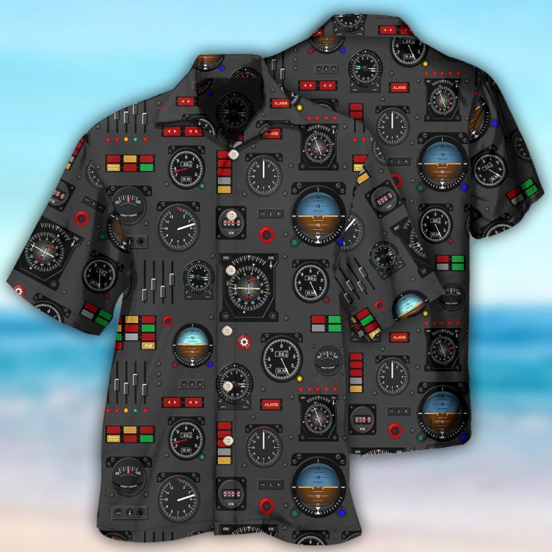 Pilot Watch Airplane Instrument Panel Best Fathers Day Gifts Hawaiian Shirt Men 3 96618510