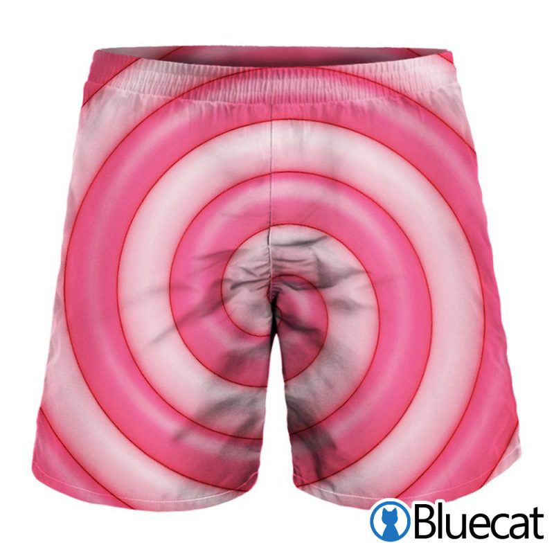 Pink Swirl Lollipop Print MenS Shorts