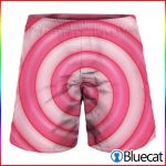 Pink Swirl Lollipop Print MenS Shorts 1