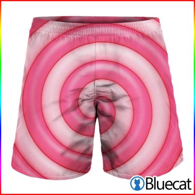 Pink Swirl Lollipop Print Men'S Shorts