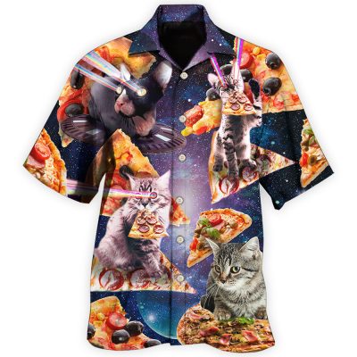 Pizza Cat Into The Galaxy Sky Best Fathers Day Gifts Hawaiian Shirt Men 1 12068222