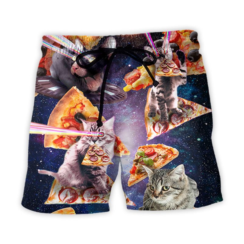 Pizza Cat Into The Galaxy Sky Best Fathers Day Gifts Hawaiian Shirt Men 3 58853308