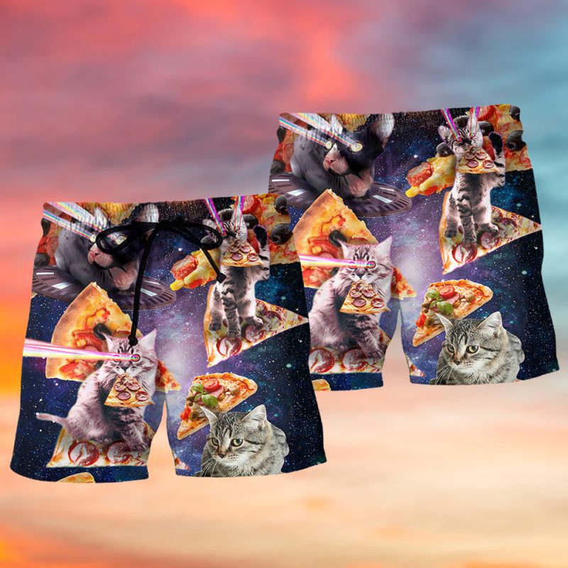 Pizza Cat Into The Galaxy Sky Best Fathers Day Gifts Hawaiian Shirt Men 4 18591459