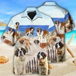 S.T Bernard Dog Beach Style Best Fathers Day Gifts Hawaiian Shirt Men 1 2436445